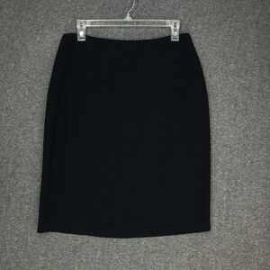 DAYMOR COUTURE Pencil Skirt Women's size 8 black triacetate polyester lined